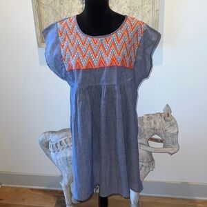 South Main embroidered boho dress Sz L new‎